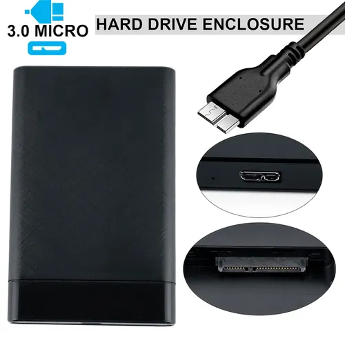 Storite 2.5” USB 3.0 External Hard Drive Enclosure for SATA SSD HDD